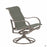 Sling Swivel Dining chair with Graphite frame and Pathway fabric