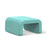 Line Ottoman in Seafoam
