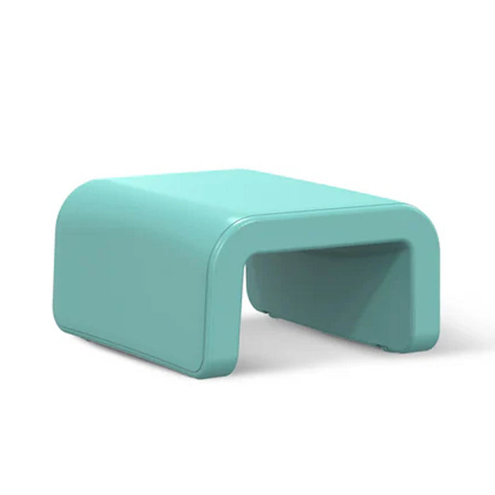 Line Ottoman in Seafoam