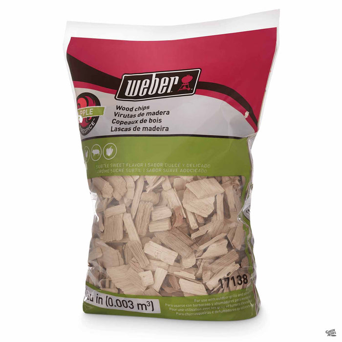 Weber Apple Wood Chips - 192 cubic inch bag