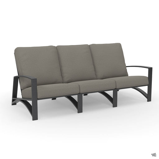 Arc Sofa with Black Frame and Action Stone Fabric