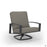 Arc Swivel Rocker Lounge Chair with Black Frame and Action Stone Fabric
