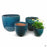 Willow Planter Blue Group with plant