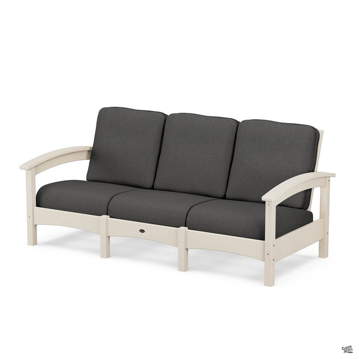 Rockport Sofa with Sand Castle Frame and Spectrum Carbon Fabric