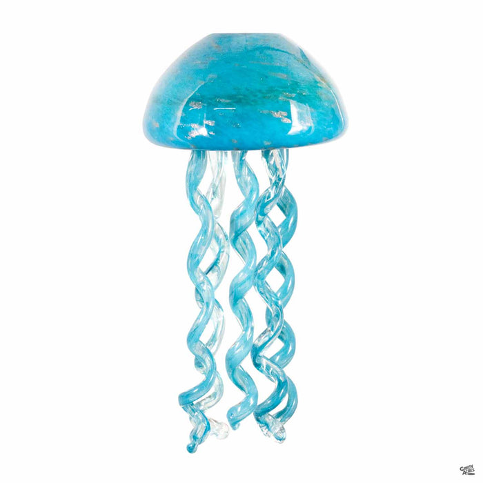 Jelly Fish Wind Chime Teal and Gold