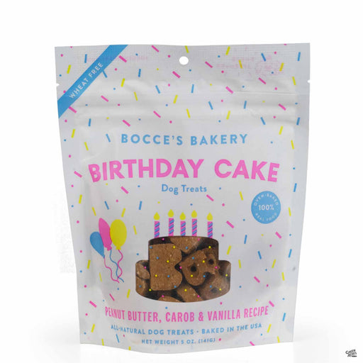 Bocces Bakery - Birthday Cake Dog Treats - Peanut Butter, Carob and Vanilla Recipe 5 ounce