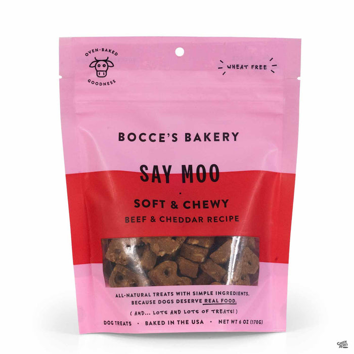 Bocces Bakery - Say Moo - Soft and Chewy - Beef and Cheddar Recipe 6 ounce