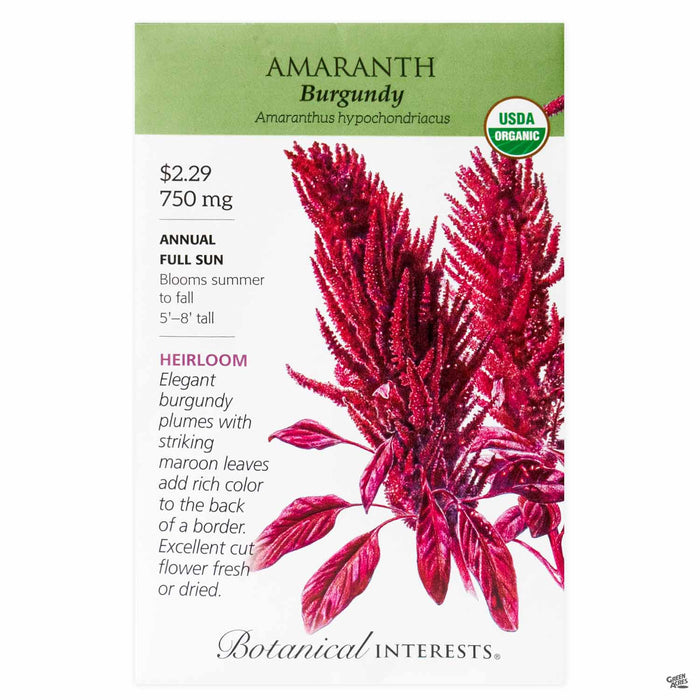 Botanical Interests Seeds Amaranth Burgundy - Organic