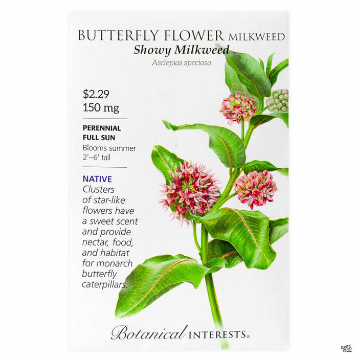 Botanical Interests Seeds Butterfly Flower Milkweed Showy Milkweed