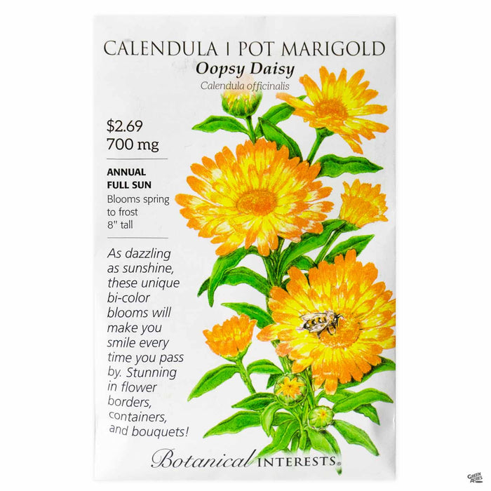 Botanical Interests Seeds Calendula Pot Marigold Oopsy Daisy