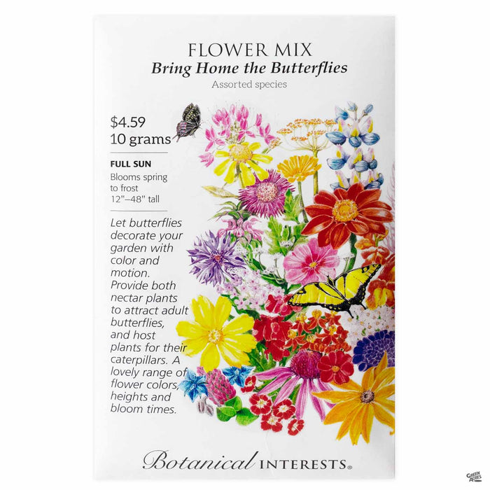 Botanical Interests Seeds Flower Mix Bring Home the Butterflies