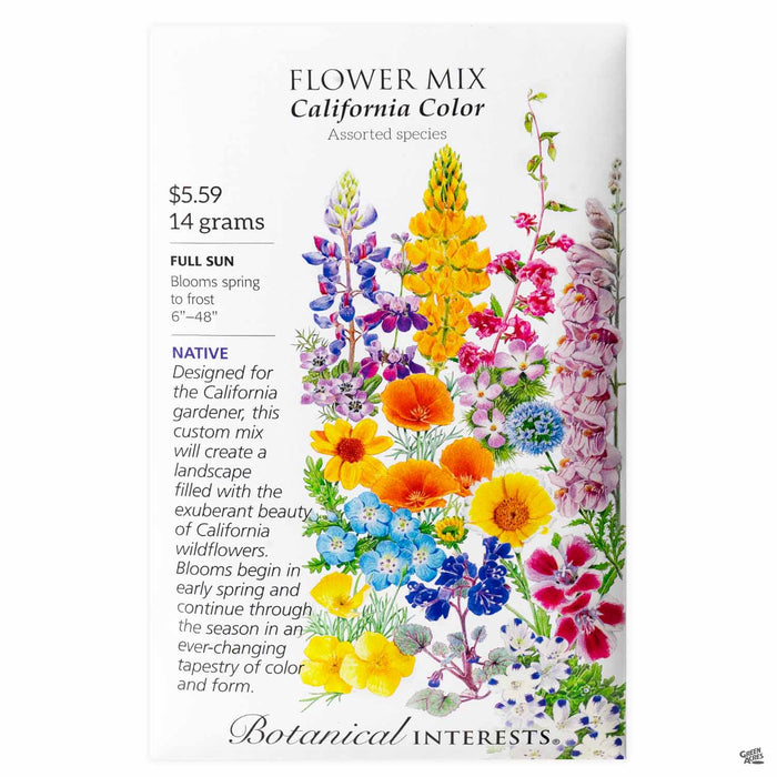 Botanical Interests Seeds Flower Mix California Color