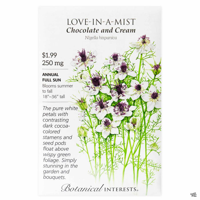 Botanical Interests Seeds Love-in-a-Mist Chocolate and Cream
