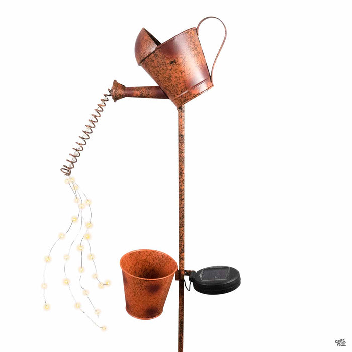 Gerson Solar Watering Can Yard Stake