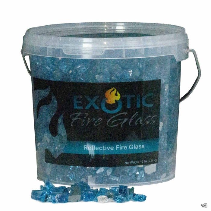 Exotic Fire Glass - Sky Blue Reflective