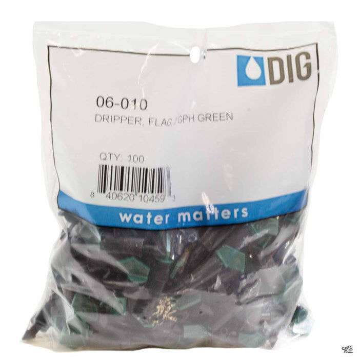 DIG Flag Drip Emitter, 2 gallons per hour, 100 pack