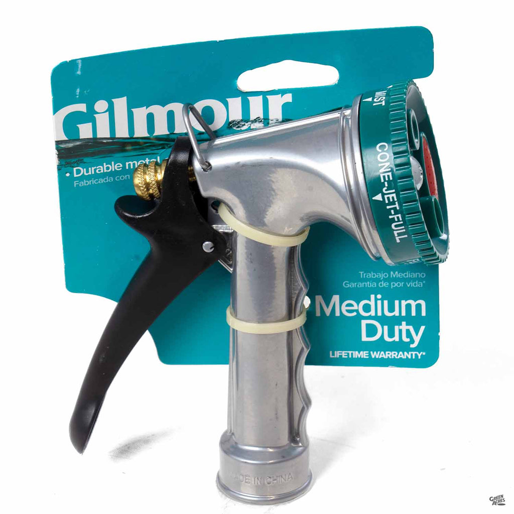 Pistolet D'arrosage Gilmour En Zinc - Avant Fileté Pour Accessoires, Joint Auto-ajustable étanche | Poignée Confort, Clip De Maintien