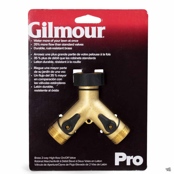 Gilmour Pro Y Brass Dual Shut-Off