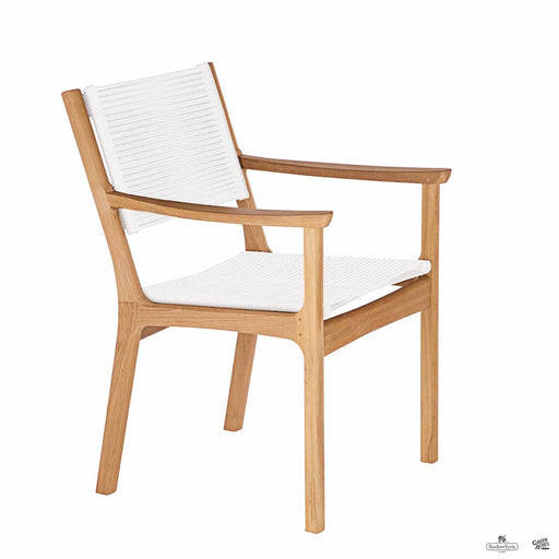 Monterey Armchair in Natural Teak and Chalk Cord