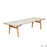 Monterey Dining Teak Table with Frost Top - 118 inch by 39 inch