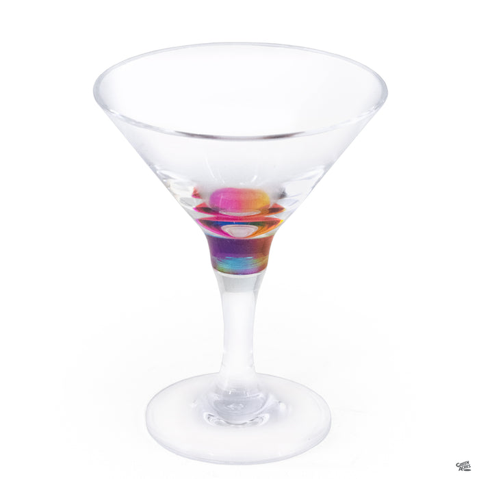 Rainbow Martini Glass 9 ounce