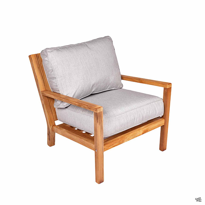 Royal Teak Collection Coastal Deep Seating Lounge Chair in Granite