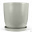 Eastham Egg Pots with Attached Saucer Matte Grey - 11.75 inch by 11.75 inch