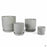Eastham Egg Pots with Attached Saucer Shiny Grey - 11.75 inch by 11.75 inch