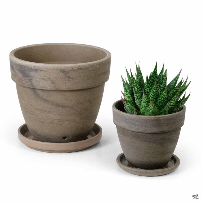 German Levante Pots - Chocolate Marbled group