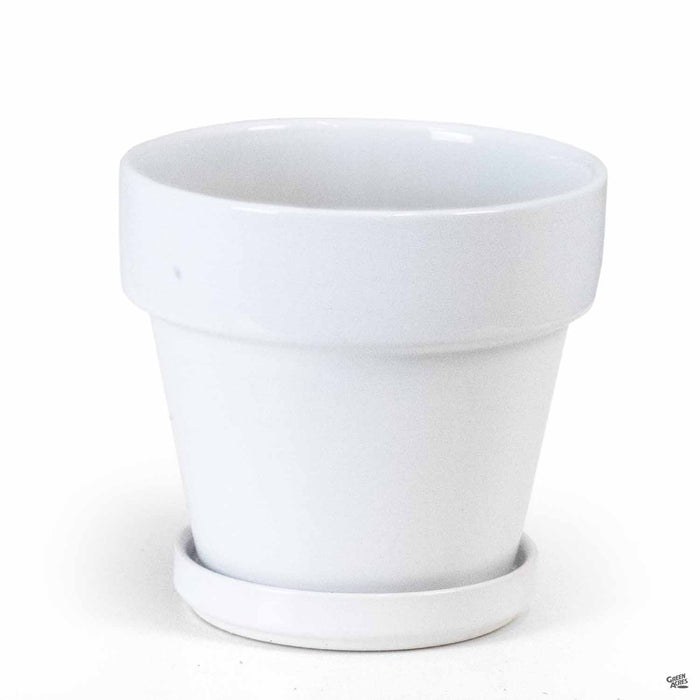 Standard Glazed Pot White 5.5 inch