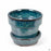 Standard Pot with Attached Saucer in Tropical Blue 4.75 inch