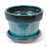Standard Pot with Attached Saucer in Tropical Blue 6.75 inch