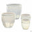 Decor Pot with Pattern - All 4 Sizes in White