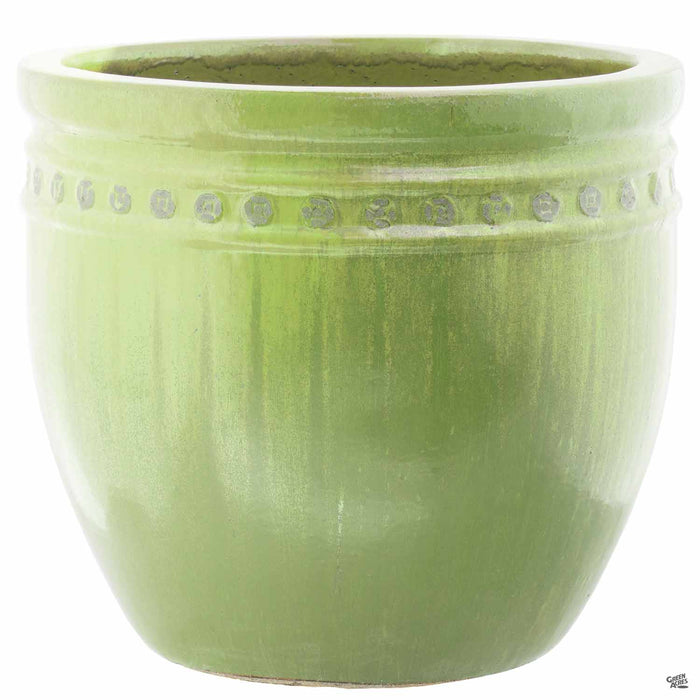 Décor Pot with Pattern - Size 1 in Green