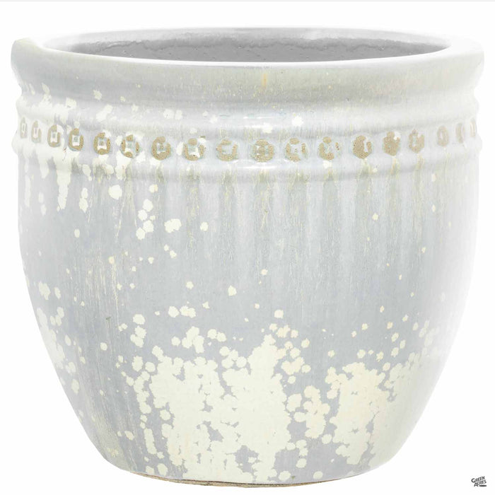 Décor Pot with Pattern - Size 1 in White