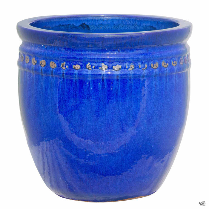 Décor Pot with Pattern - Size 2 in Blue
