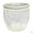 Décor Pot with Pattern - Size 3 in White