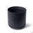 Cylinder with Attached Saucer in Black 6 inch