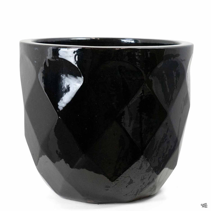 Diamond Planter in Black 17 by 19 inches