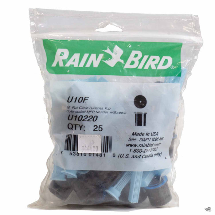 Rain Bird Spray Nozzle U10 Full Circle, 25 pack