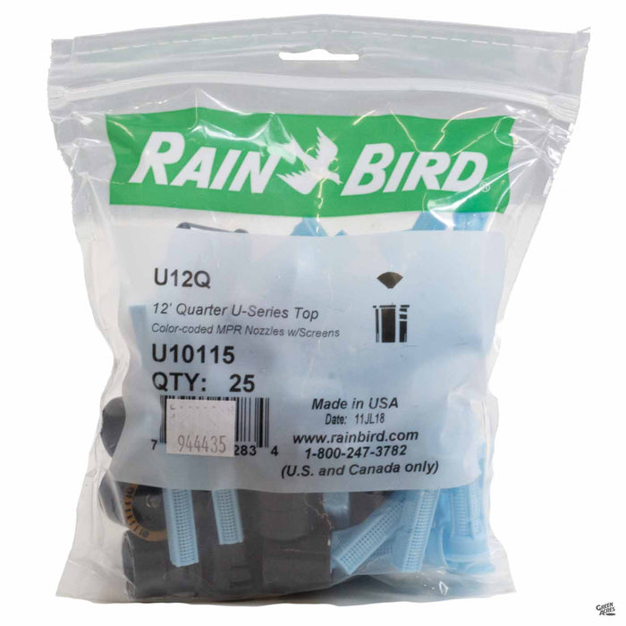 Rain Bird Spray Nozzle U12 Quarter Circle, 25 pack