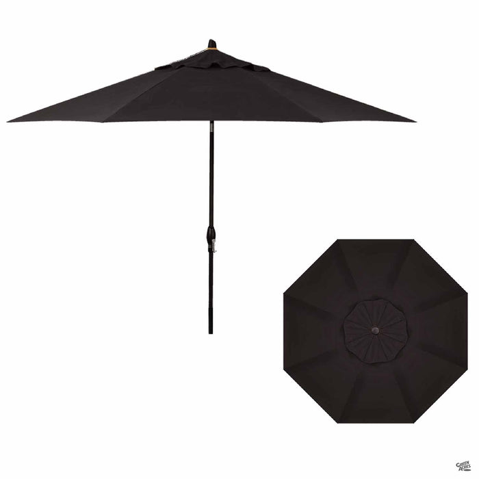 Auto Tilt 11 foot Market Umbrella in Black with Black