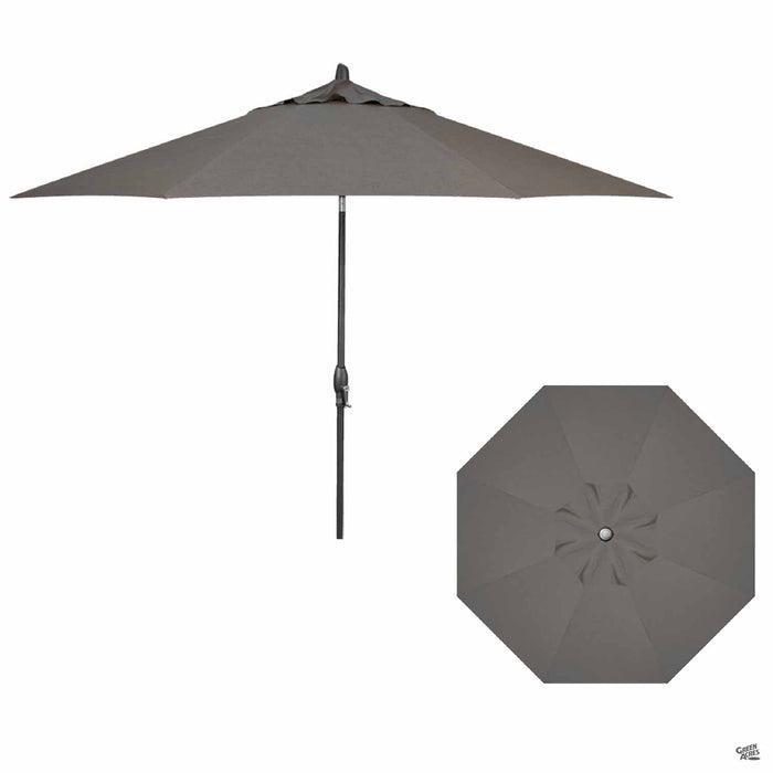 Auto Tilt 11 foot Market Umbrella in Cast Slate (Slate) with Anthracite