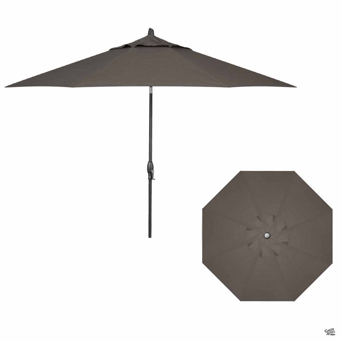 Auto Tilt 11 foot Market Umbrella in Latitude Gray with Anthracite