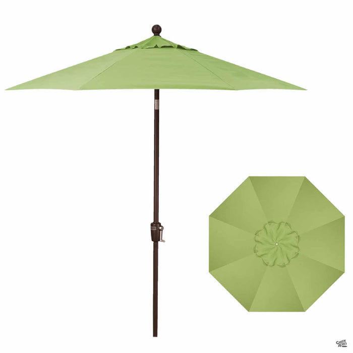 Push Button Tilt 7.5 foot Market Umbrella in Kiwi with Bronze