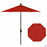 Push Button Tilt 7.5 foot Market Umbrella in Red with Black