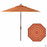 Auto Tilt 9 foot Market Umbrella in Astoria Sunset Stripe with Bronze
