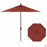 Push Button Tilt 9 foot Market Umbrella in Auburn with Bronze
