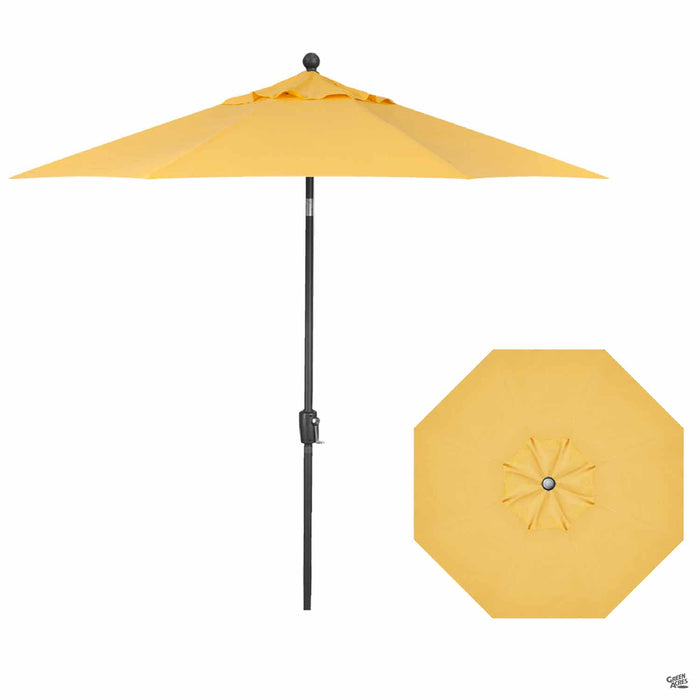 Push Button Tilt 9 foot Market Umbrella in Lemon with Anthracite