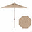 Push Button Tilt 9 foot Market Umbrella in Sand with Bronze